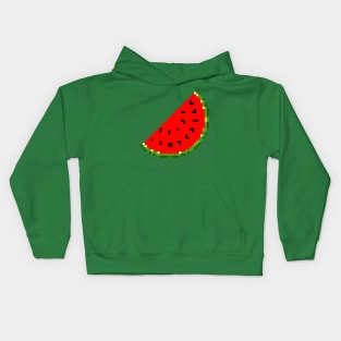 Watermelon Pixel Art Kids Hoodie